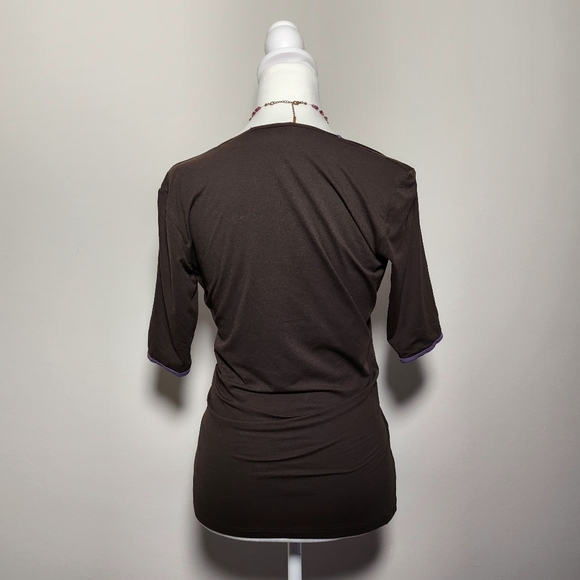 Hugo Boss Womens Chocolate Brown Y2K Blouse S - Picture 4 of 8